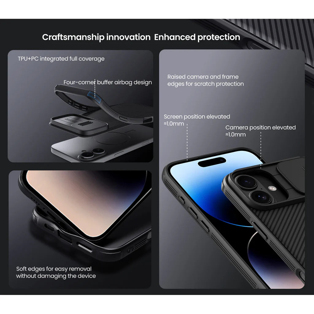 Nillkin - iPhone 16 Pro Max Camshield Pro Lens Protector Case - Blue