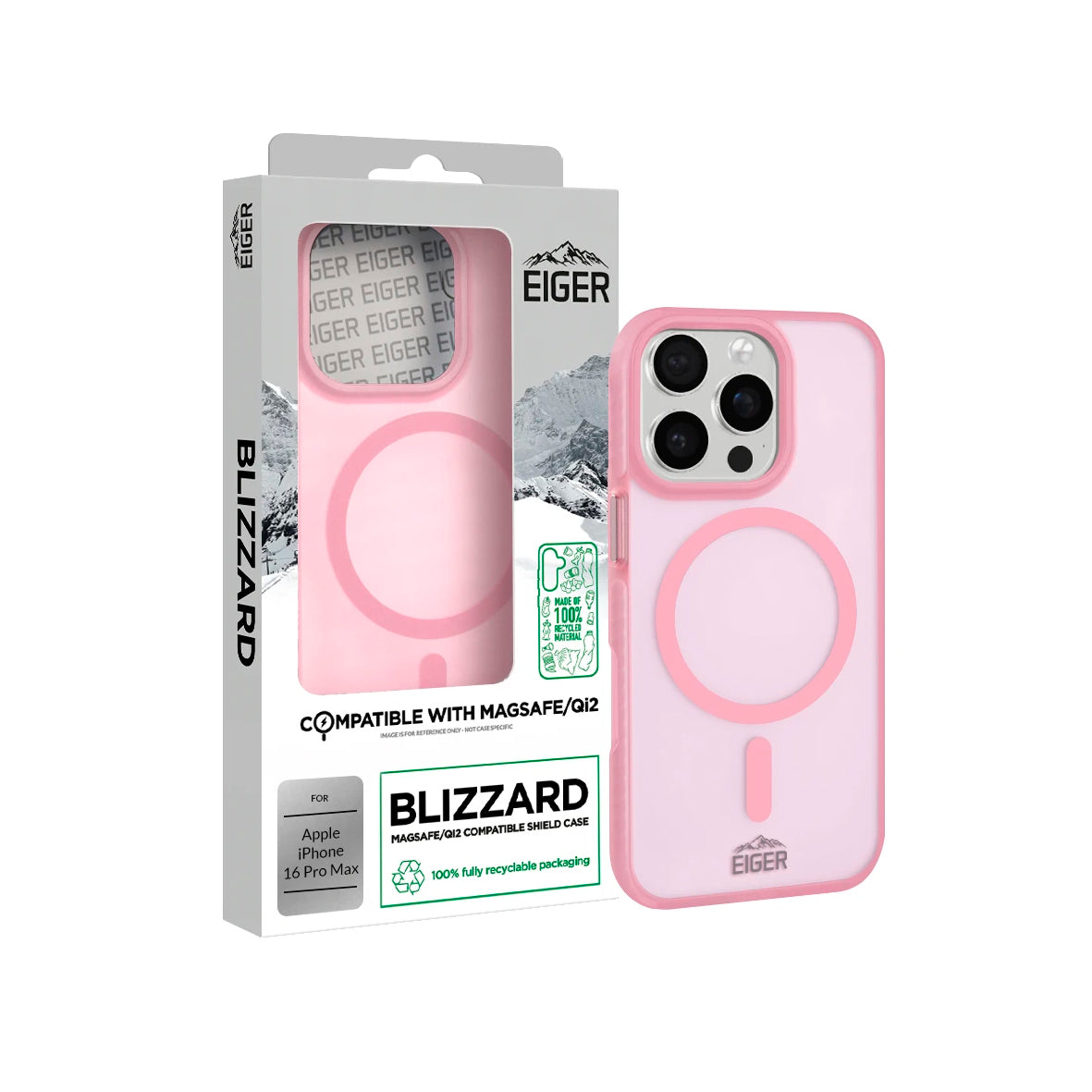 Eiger - iPhone 16 Pro Max Blizzard Magsafe GRS Case - Pink