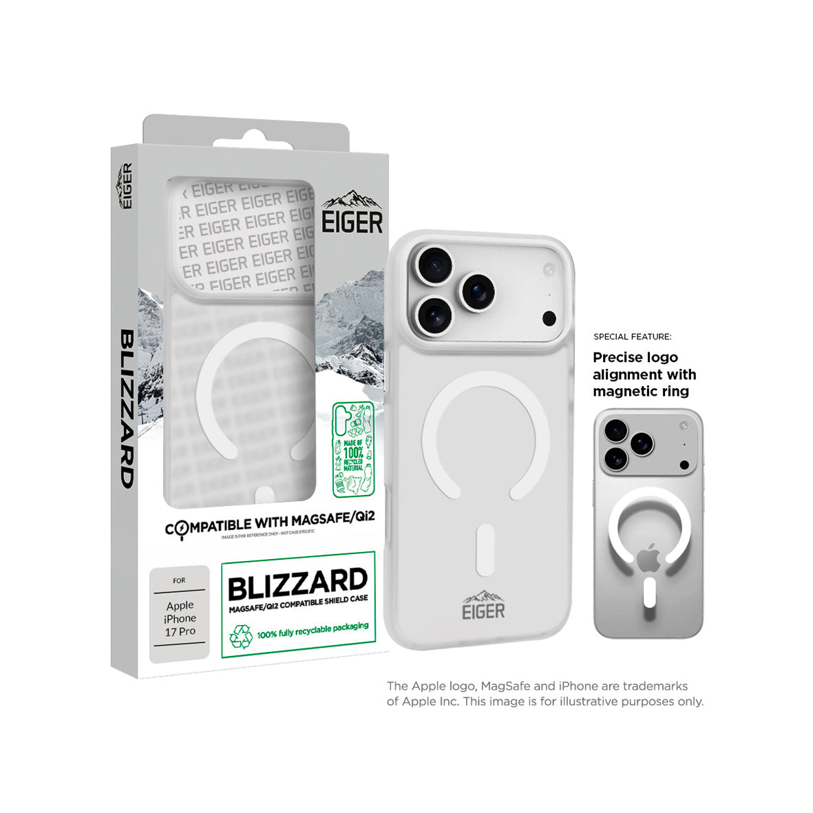 Eiger - iPhone 17 Pro Blizzard Magsafe Case GRS - White