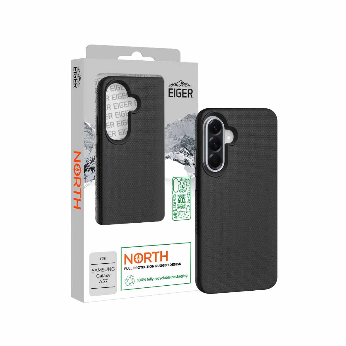 Eiger - Samsung Galaxy A57 North Case GRS - Black