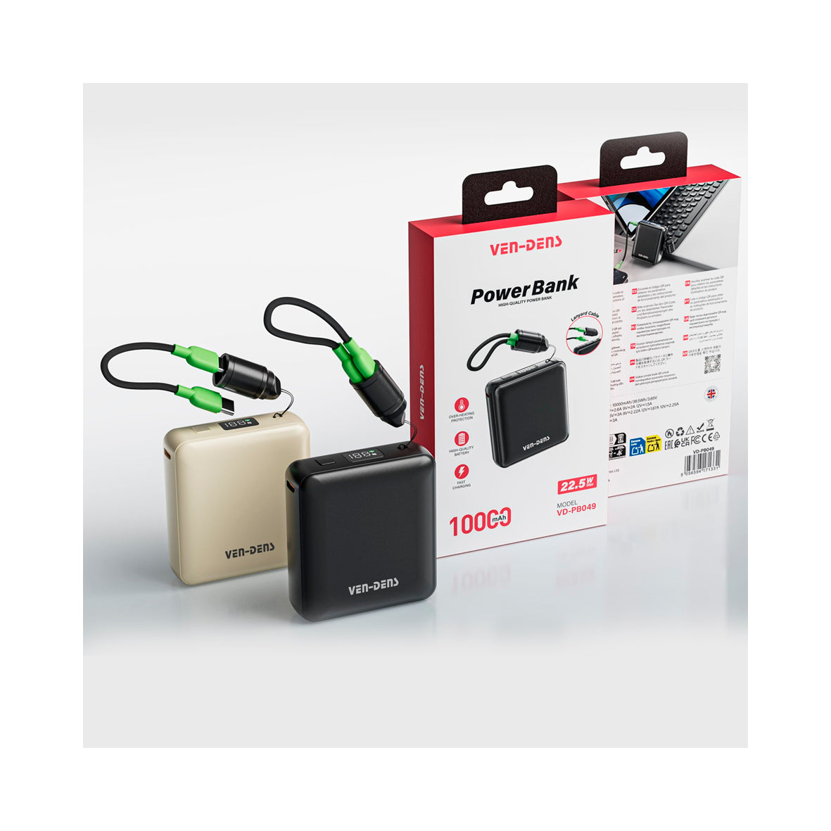 Ven-Dens - Powerbank 22.5W 10000Mah