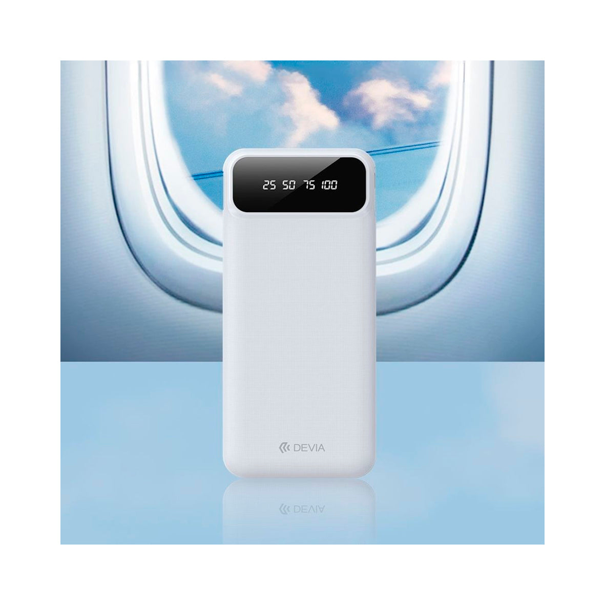 Devia - 10000mah Digital Display Powerbank - White