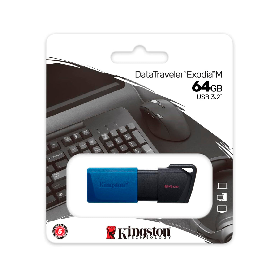 Kingston - DataTraveler Exodia M 64GB USB 3.2 Gen 1