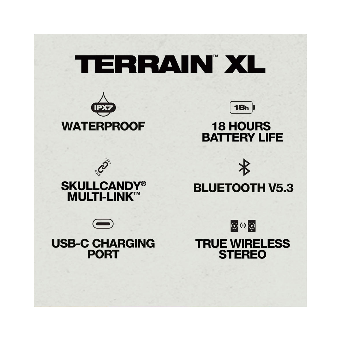 Skullcandy - Terrain XL - Wireless Bluetooth Speaker - Bone/Orange