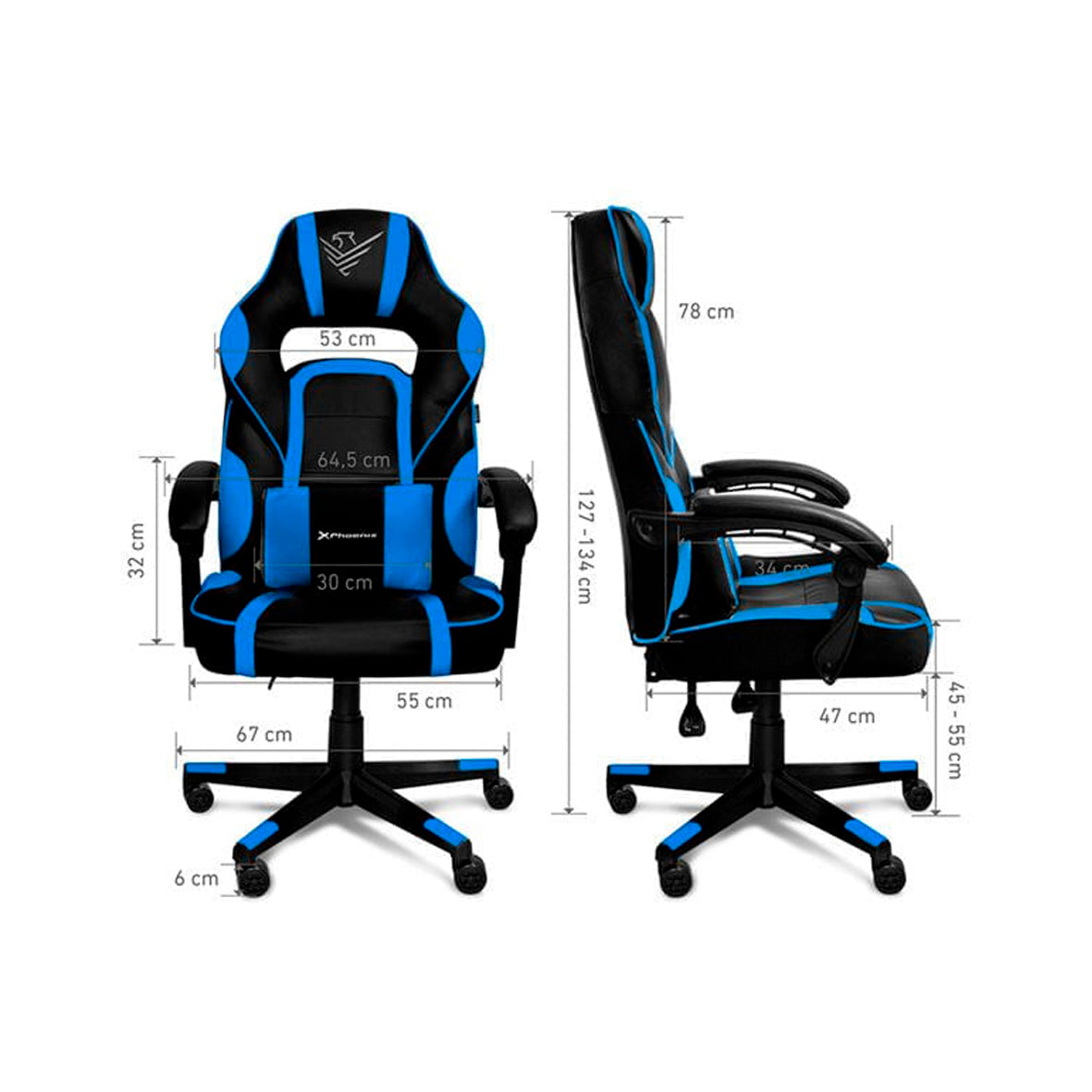 Gaming Chair - Phoenix - Trophy White/Black