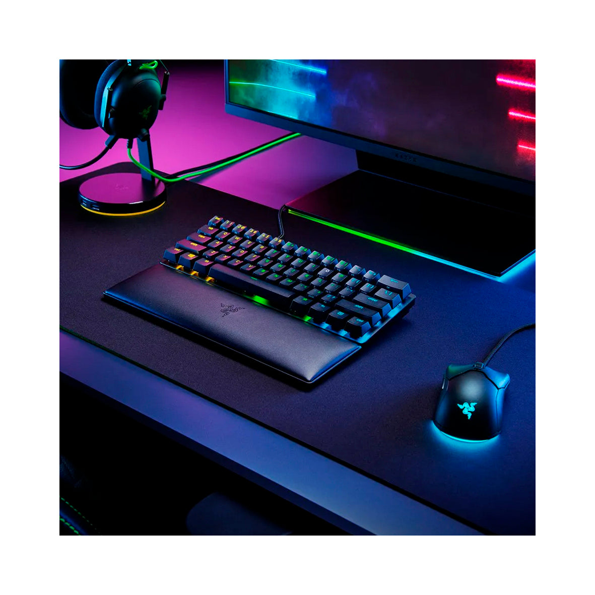 Razer - Ergonomic Mini Keyboard Wrist Rest - Black