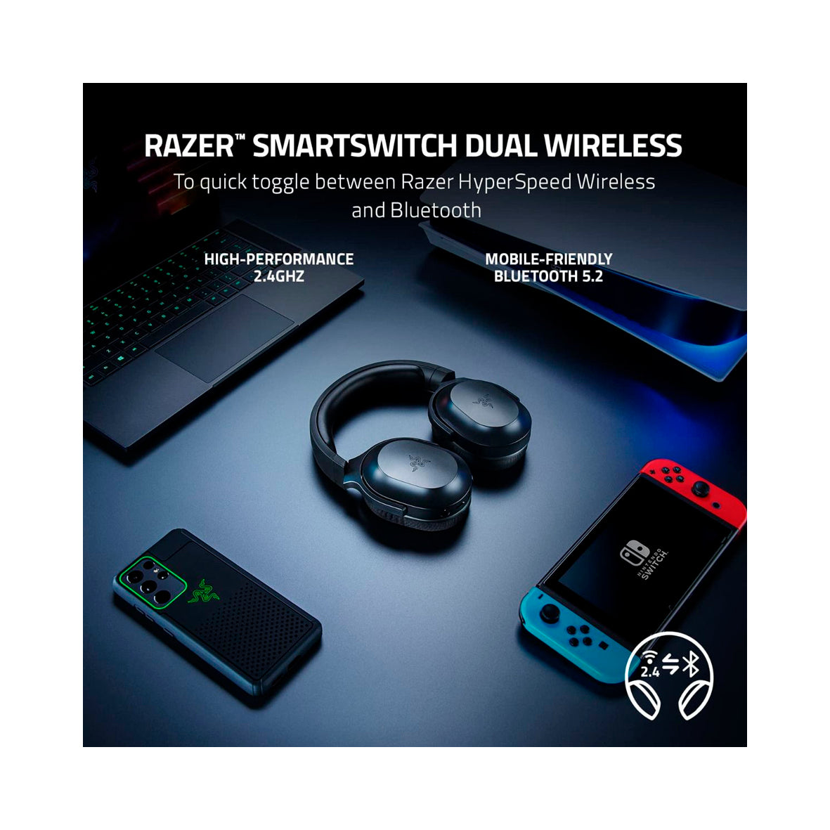 Razer - Barracuda X Wireless Gaming Headset - Black