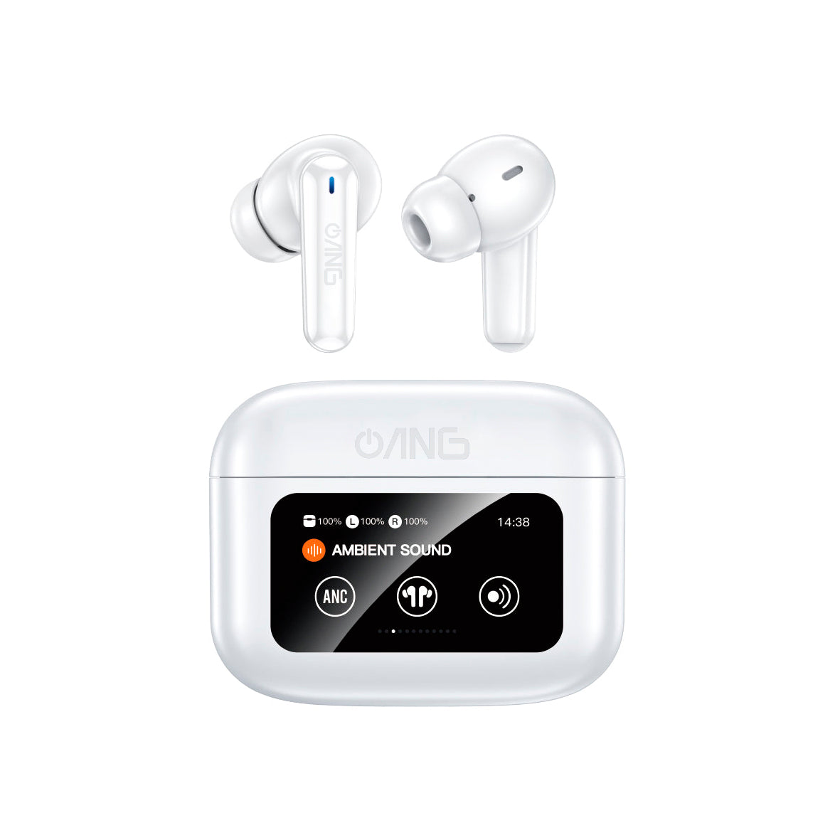 ANG - T56 ANC + ENC Earbuds With LED Touch Screen