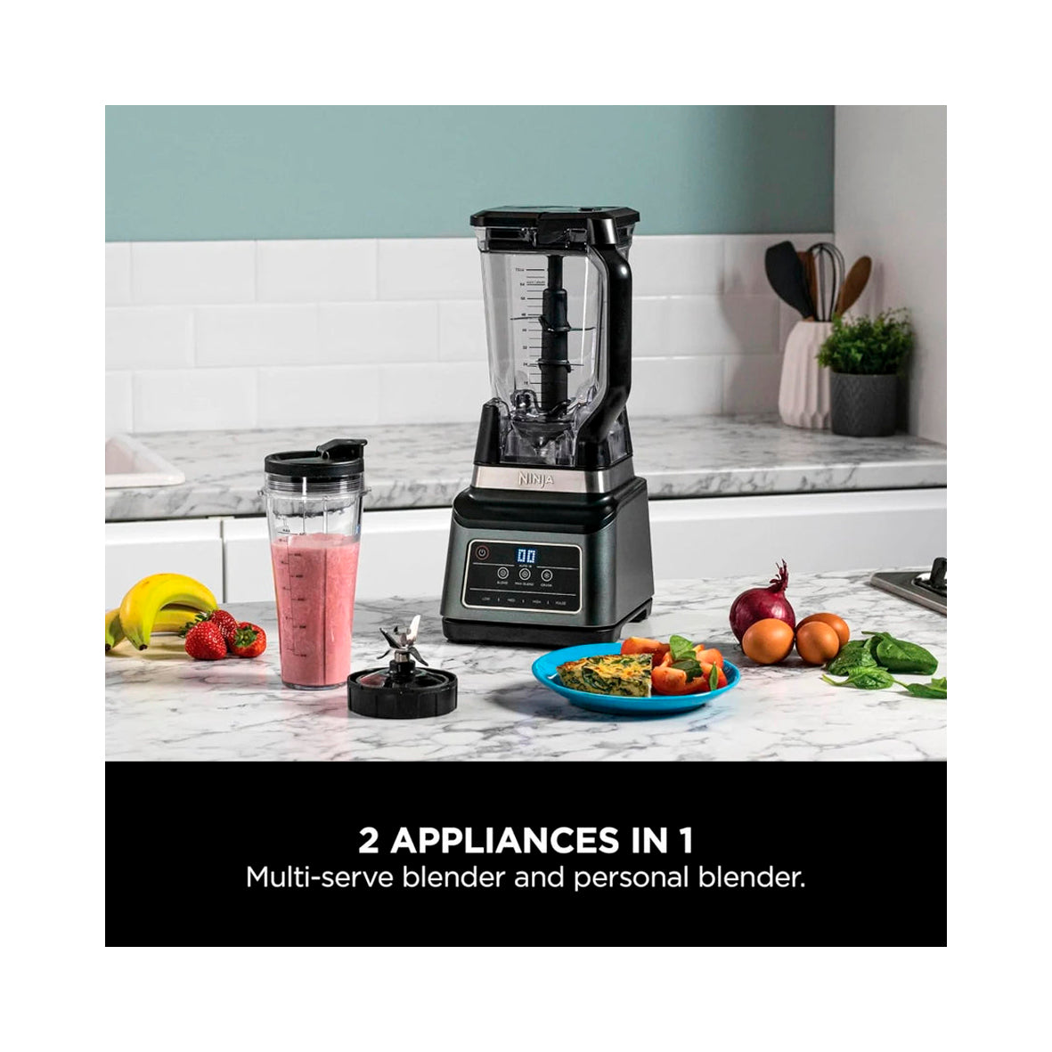 Ninja - 2 in 1 Blender with Auto-IQ 2.1L. (BN750EU)
