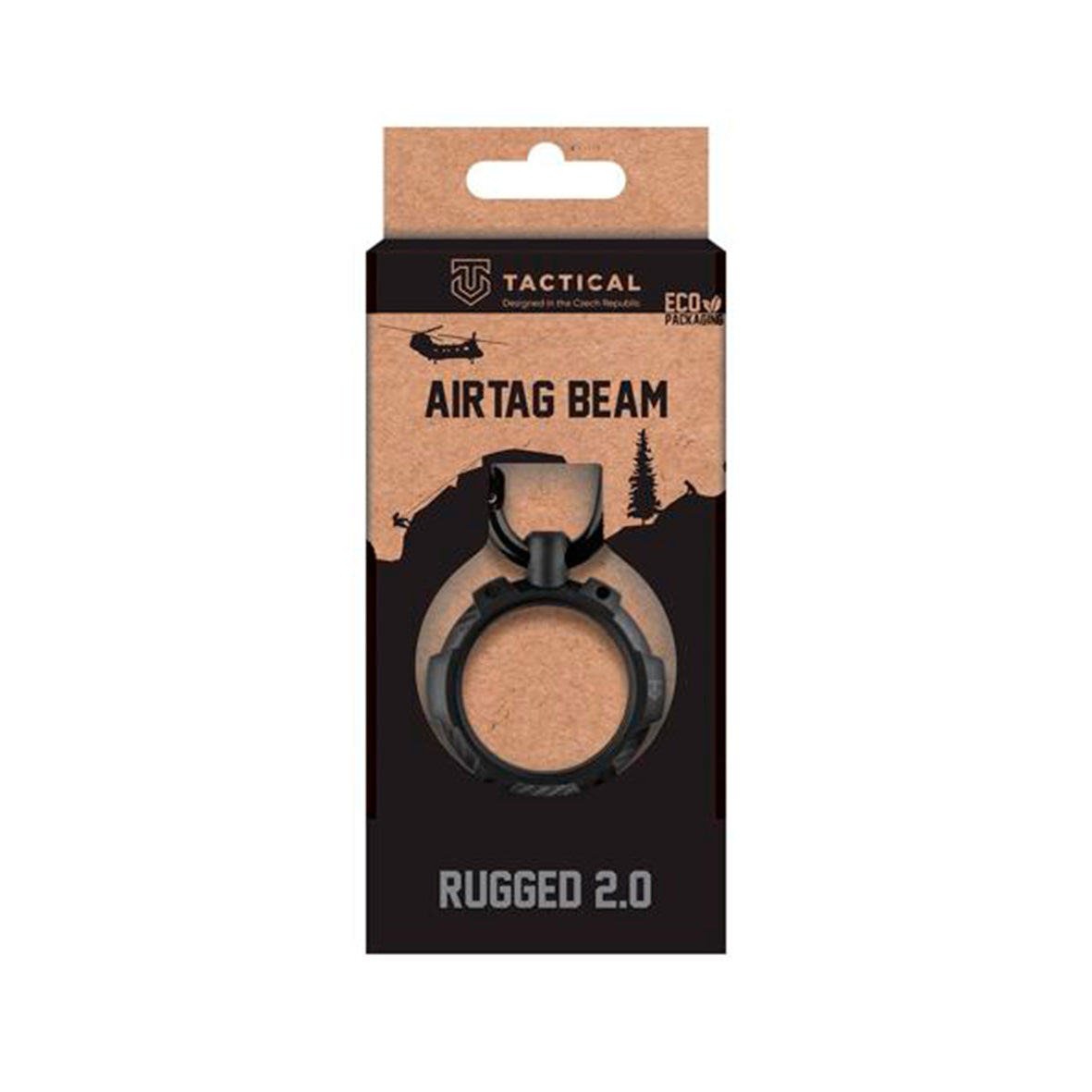 Tactical - Airtag Beam Rugged- Keyring Black