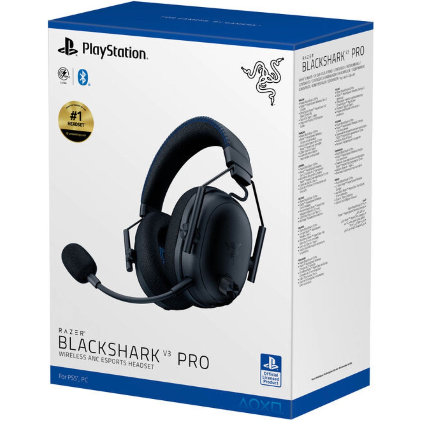 Razer - Blackshark V3 PRO - Wireless ANC Esports Headset - Black - PS5