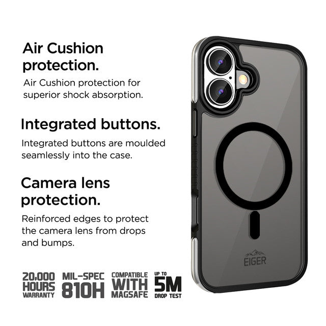 Eiger - iPhone 16 Pro MountainAir Magsafe Case - Black