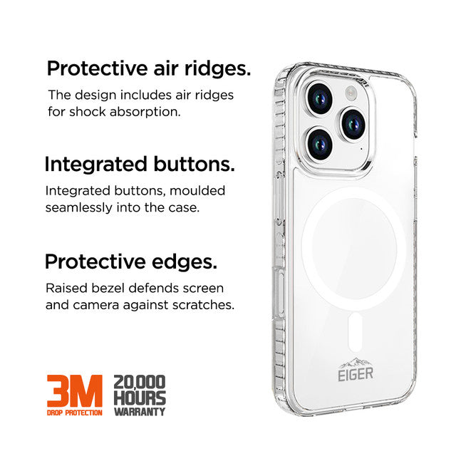 Eiger - iPhone 16 Pro Drop-Protection MagSafe Case - Clear