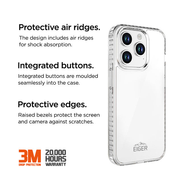 Eiger - iPhone 15 Pro Max Ice Grip Case - Clear