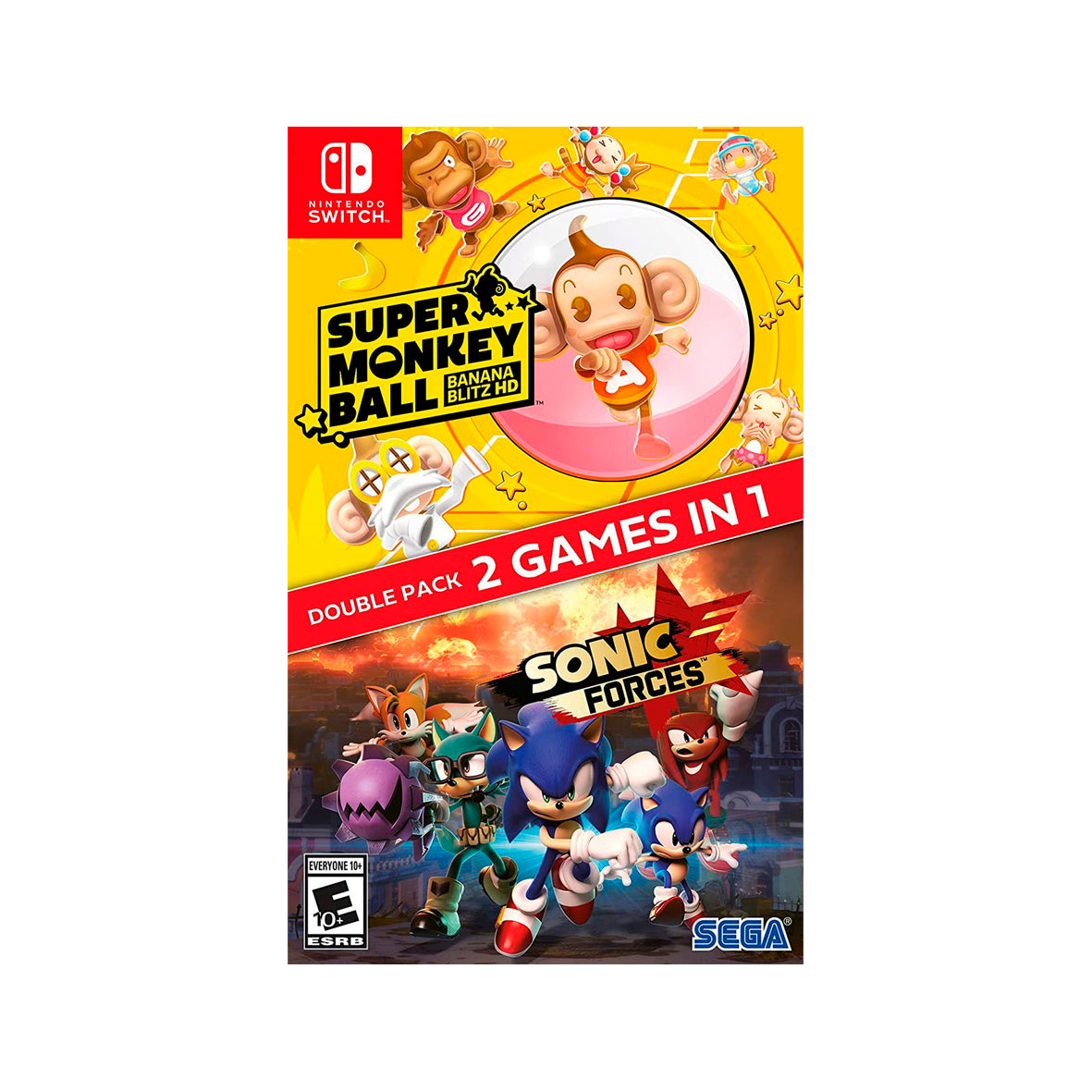 Nintendo Switch - Sonic Forces + Super Monkey Ball - Banana Blitz HD Double Pack