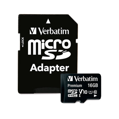 Verbatim - microSDHC Card 16GB - Black