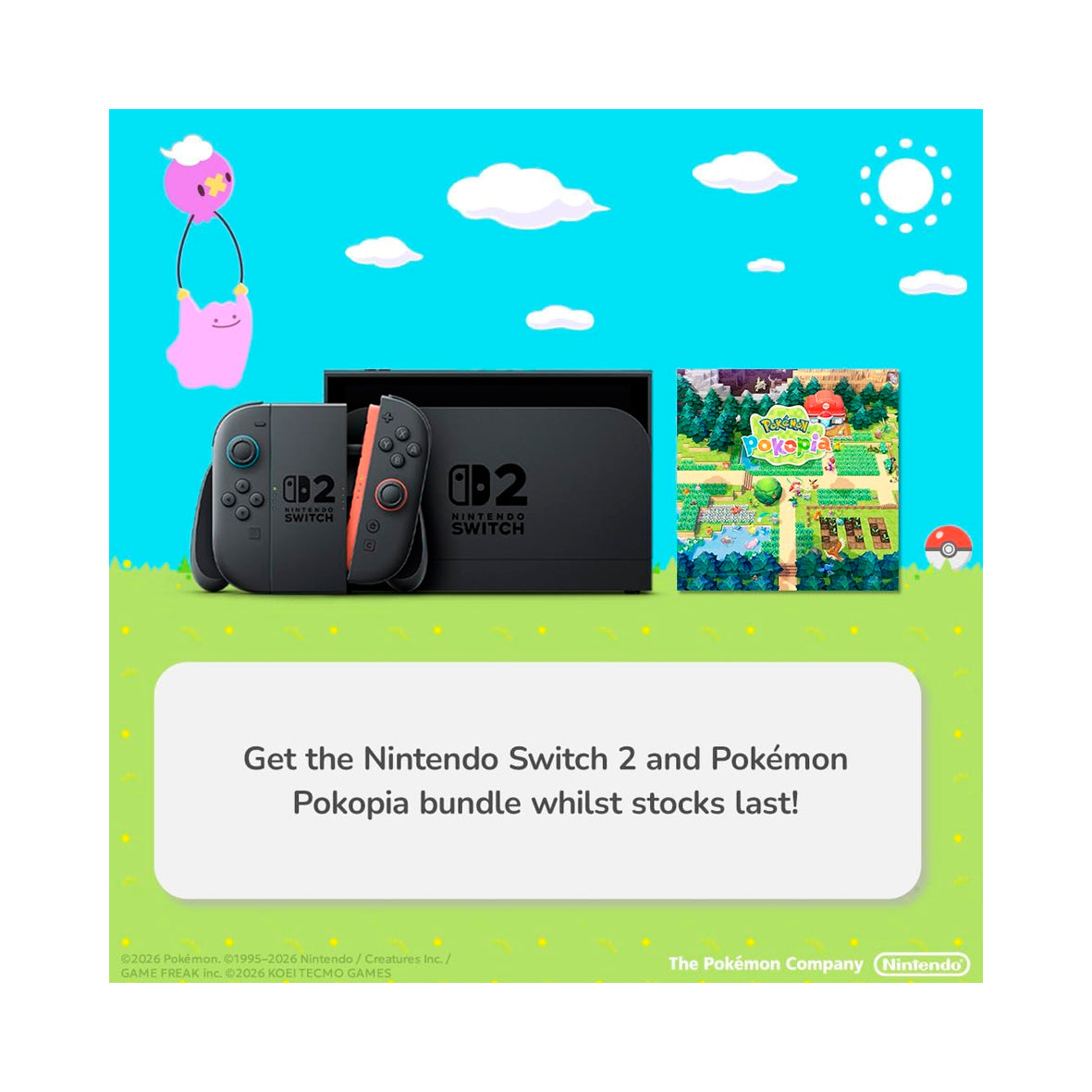 Nintendo Switch 2 - Console + Pokemon Pokopia