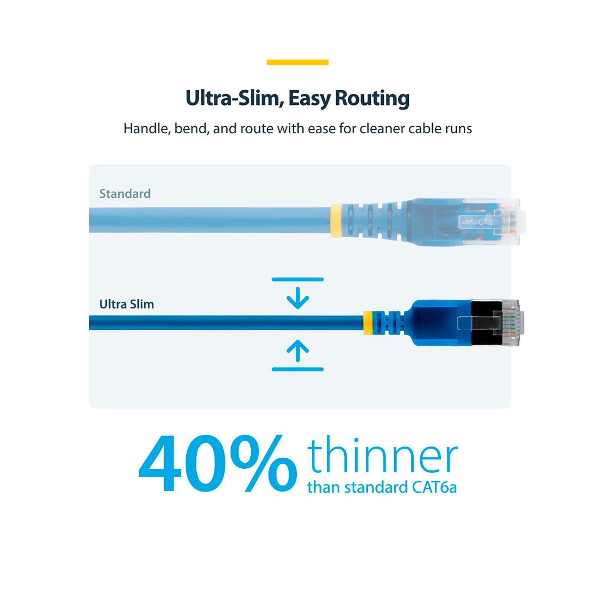 Startech - 2m Blue Ultra Slim CAT6a Ethernet Cable
