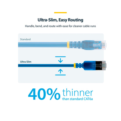 Startech - 2m Blue Ultra Slim CAT6a Ethernet Cable