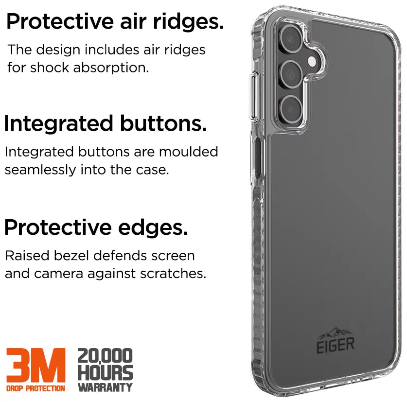 Eiger - Samsung Galaxy A15/ A15 5G Ice Grip Drop-Protection Case - Clear