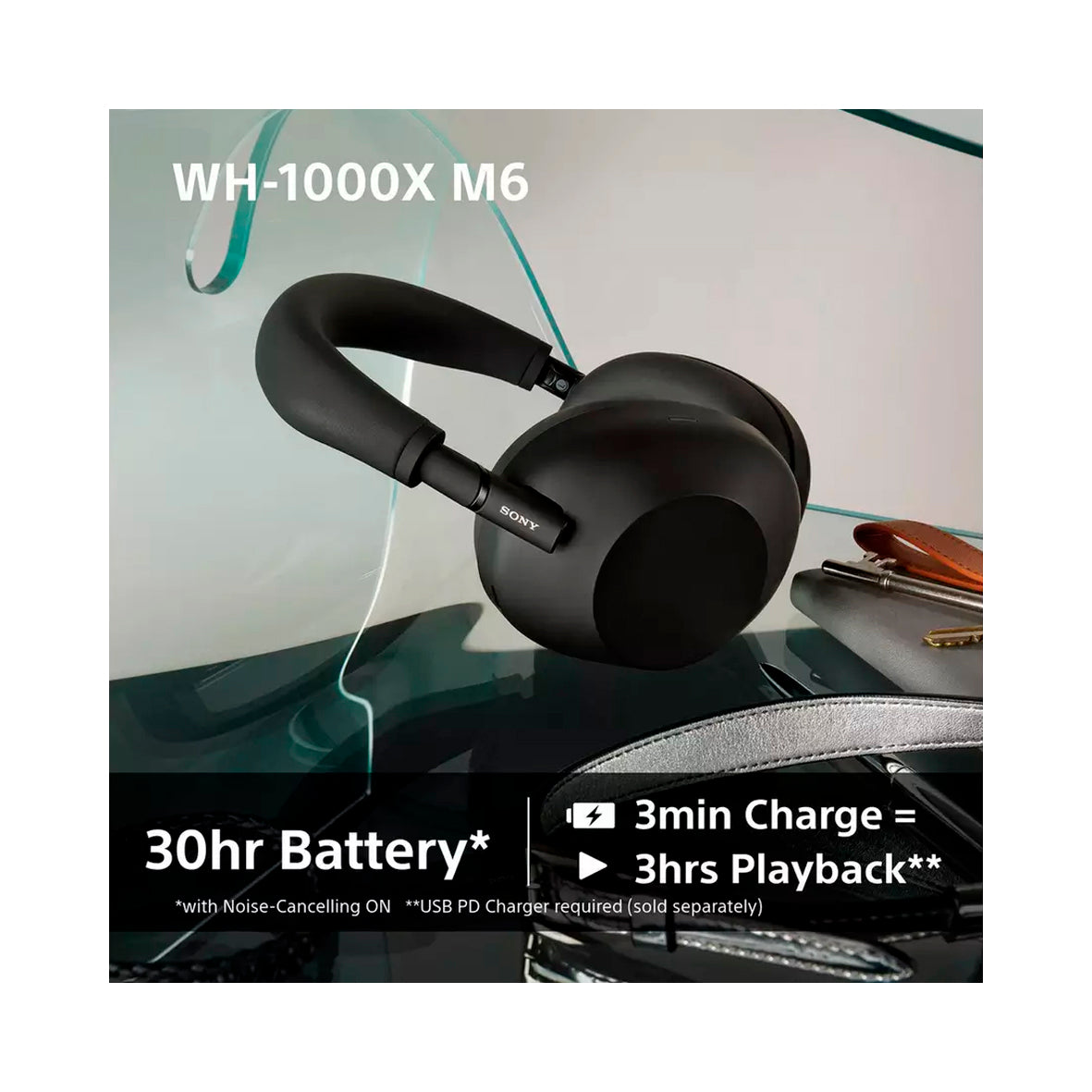 Sony - WH1000XM6 - Over-Ear Wireless Headphones - Midnight Blue
