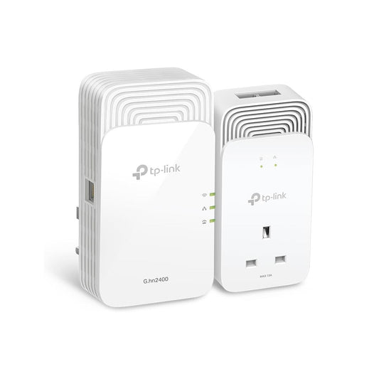 Tp-Link - G.hn2400 Powerline Wi-Fi 6 Kit AX1800  - White