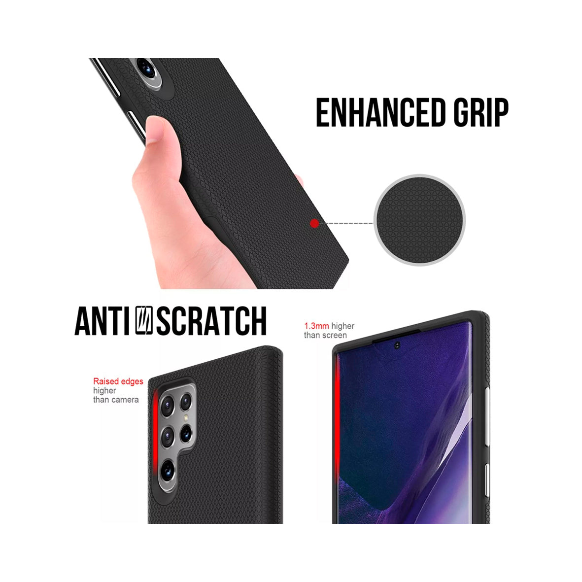 Xquisit -Galaxy S22 ULTRA ProGrip Case - Black