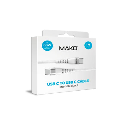 Mako - USB-C to USB-C 60W USB 2.0 1M Nylon Cable