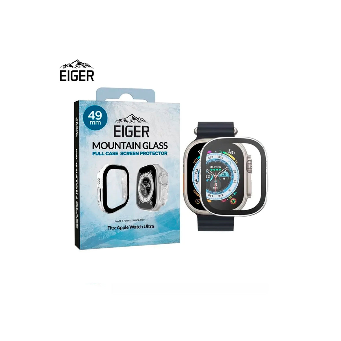 Eiger - Apple Watch Ultra 1/2/3 Mountain glass Full case - Clear
