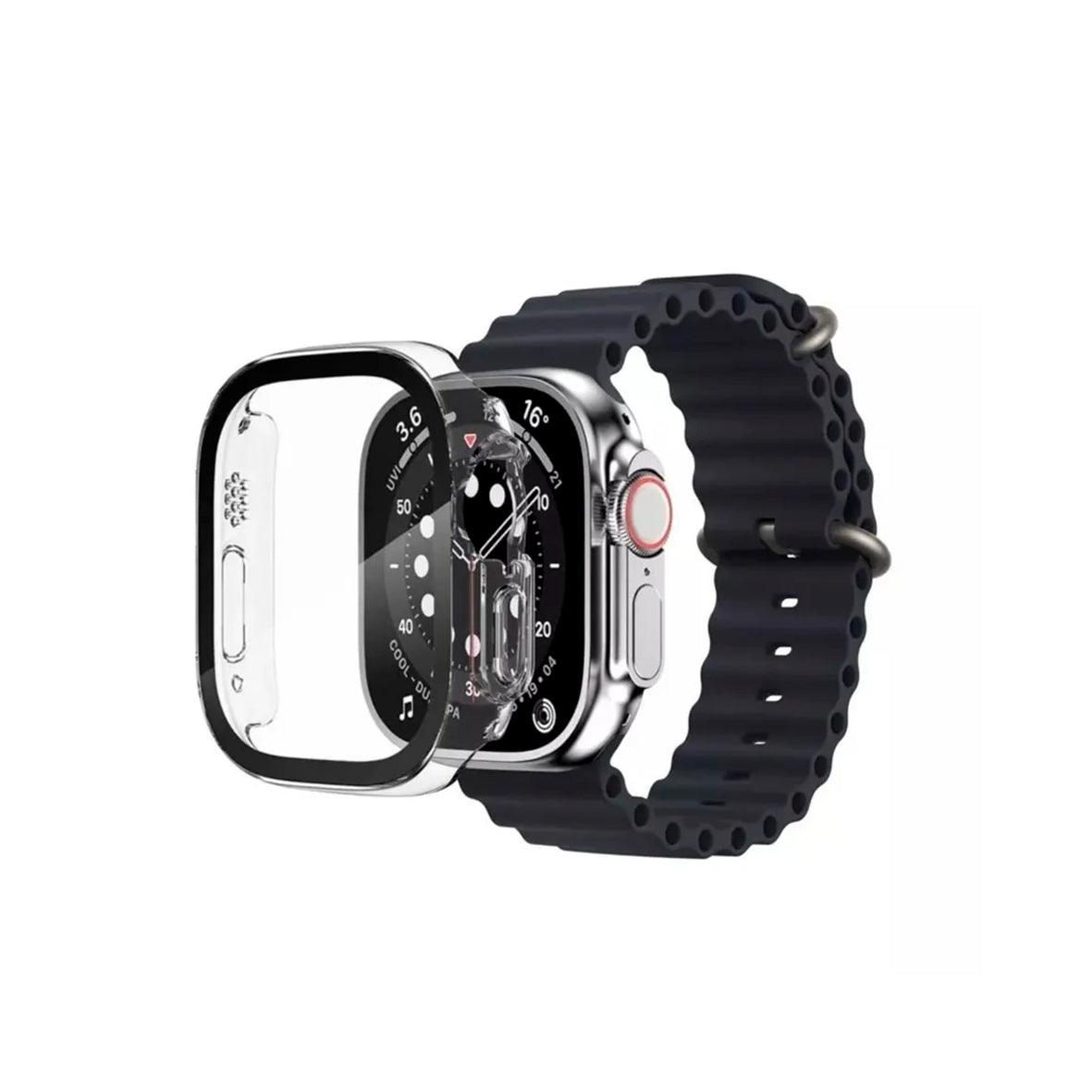 Eiger - Apple Watch Ultra 1/2/3 Mountain glass Full case - Clear