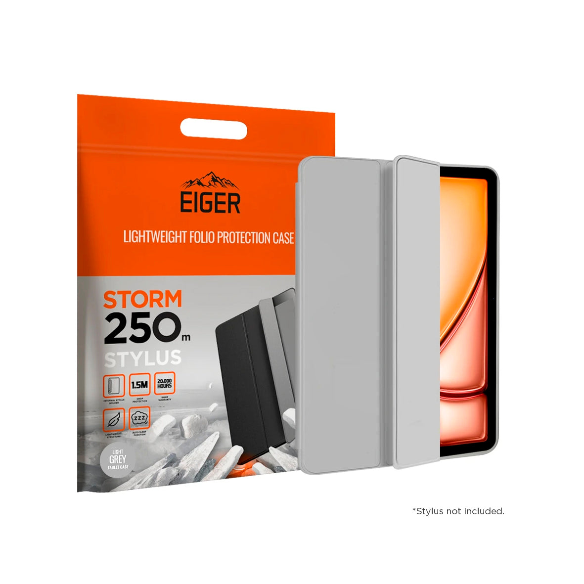 Eiger - iPad 11 11th Gen 10.9 10th Gen Storm 250m Stylus - Light Grey