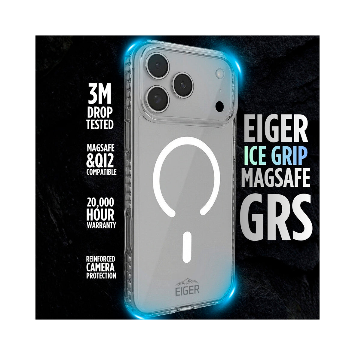 Eiger - iPhone 17e/16e  Ice Grip Case - Clear