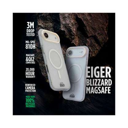Eiger - iPhone 16e Blizzard Magsafe Case GRS - White