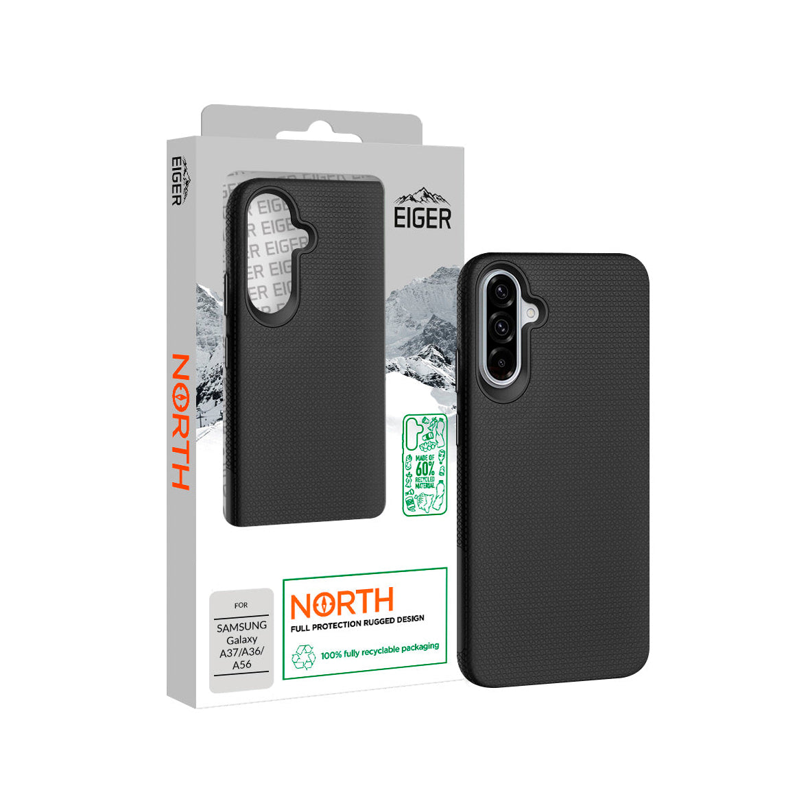 Eiger - Samsung Galaxy A37/A36/A56 North Case GRS - Black