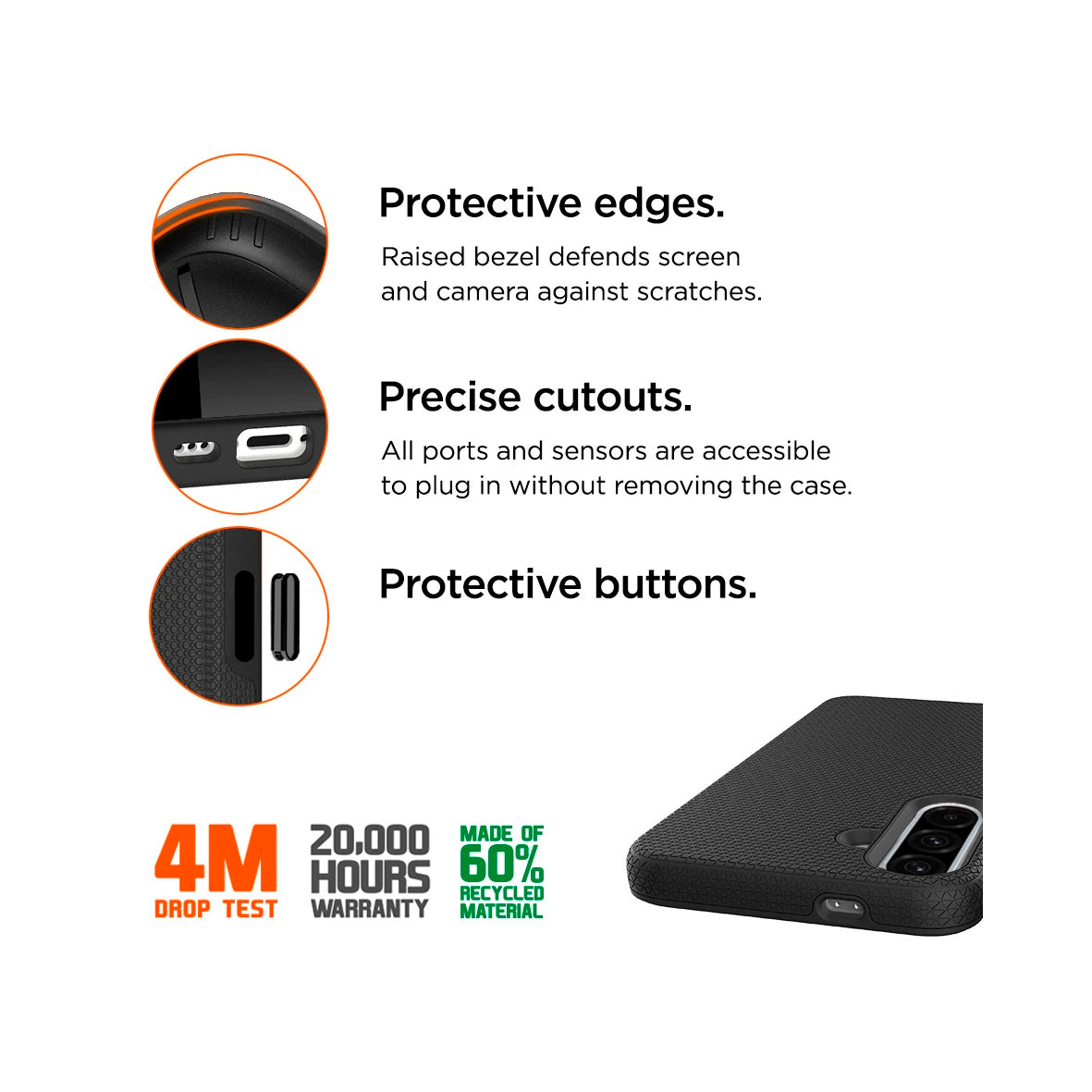 Eiger - Samsung A27 North GRS Case - Black