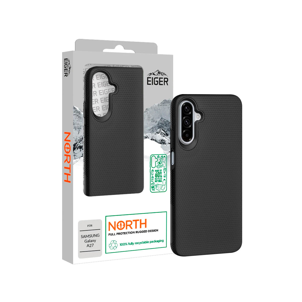 Eiger - Samsung A27 North GRS Case - Black