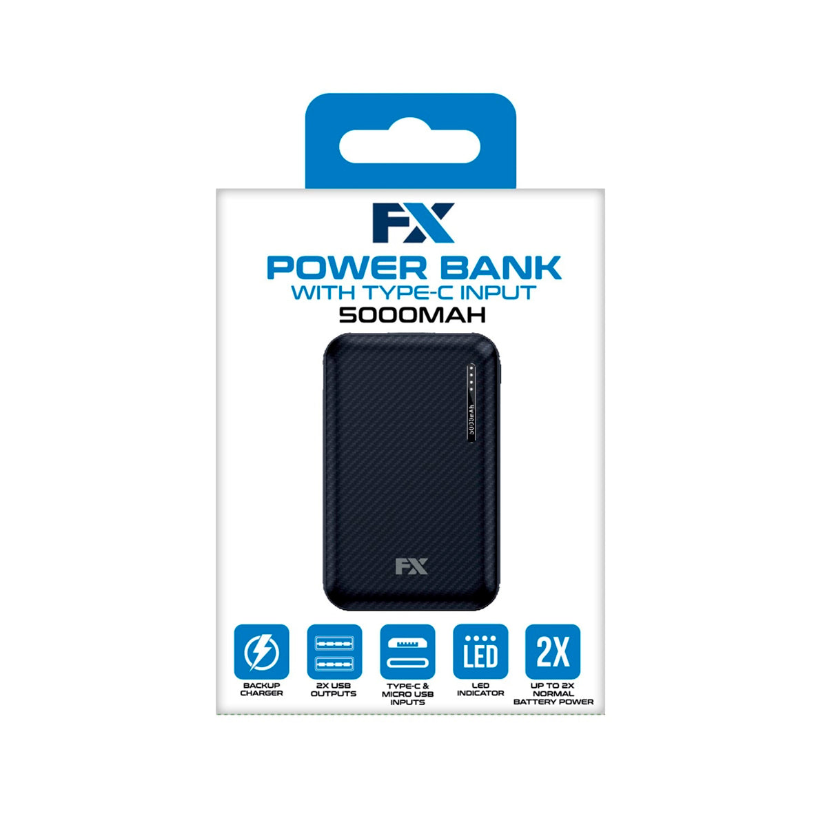 FX - PowerBank 5000Mah Type-c Black