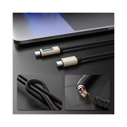 Ven-Dens - Charging and Data Transfer Cable with LCD - USB-C to USB-C 1.5m