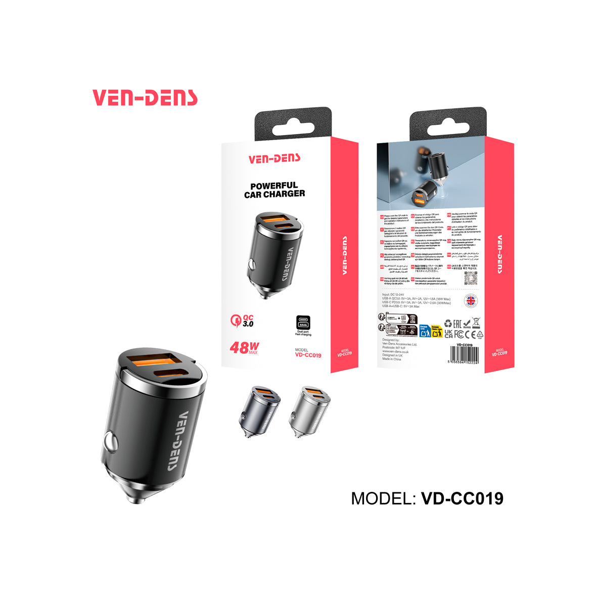 Ven-Dens - Car Charger VD-CC019