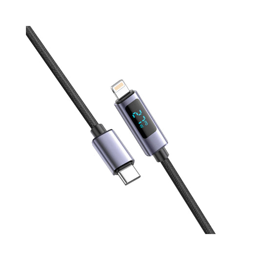 Ven-Dens - 27W Charging and Data Transfer Cable USB-C To Display LCD Lightning 1m