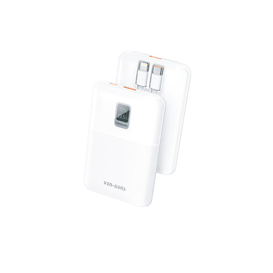 Ven-Dens - 10000mAh Powerbank White - VD-PB057