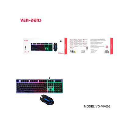Ven-Dens - Mouse & Keyboard RGB Computer (VD-MK002)