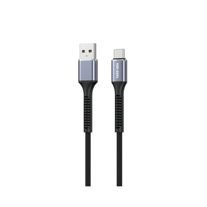 Ven-Dens - 18W Charging and Data Transfer Cable USB-A to Type-C 1M Black