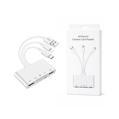 5 in 1 Lightning + USB-C + USB-A OTG Memory card Reader