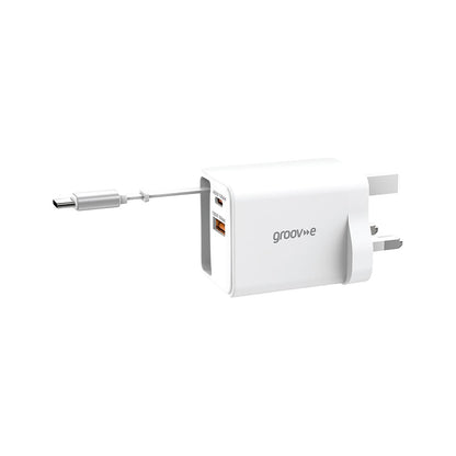 Groov-e Wall Charger USB-C & USB-A 45W