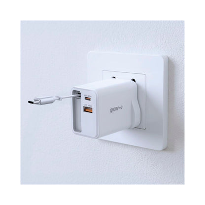Groov-e Wall Charger USB-C & USB-A 45W
