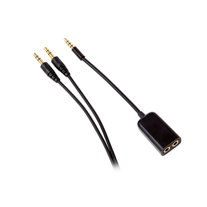 Groov-e - 3.5mm Jack Audio Cable Set Headphone Splitter AUX Male Lead