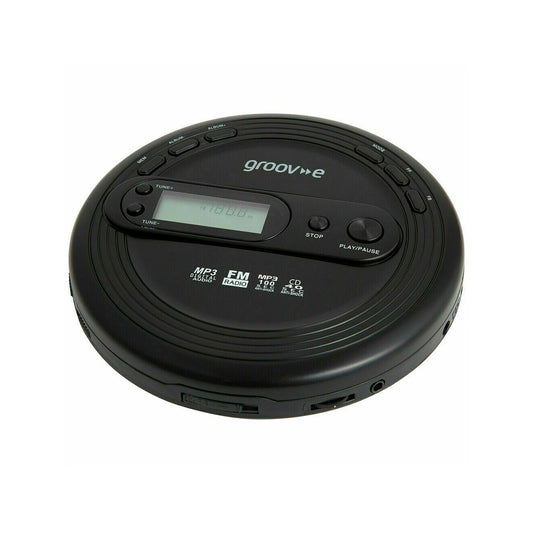 Groov-e - Retro CD Player with Radio - Black