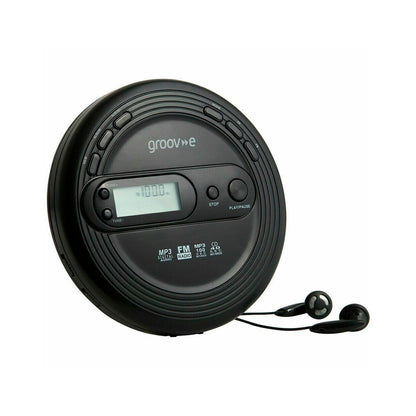 Groov-e - Retro CD Player with Radio - Black