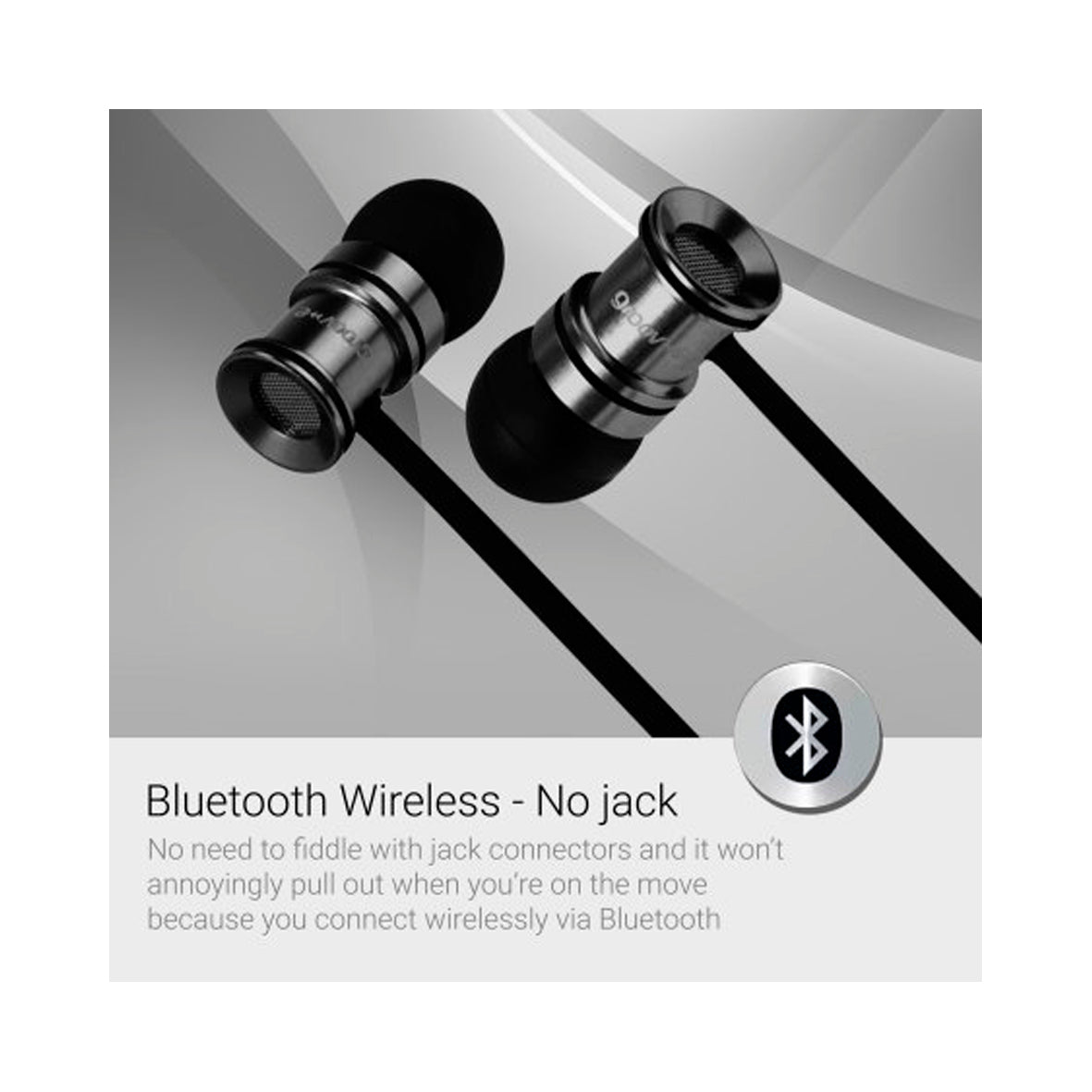 Groov-e Bluetooth Earphones Boom Buds - Black